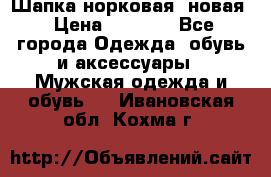 Шапка норковая, новая › Цена ­ 5 000 - Все города Одежда, обувь и аксессуары » Мужская одежда и обувь   . Ивановская обл.,Кохма г.